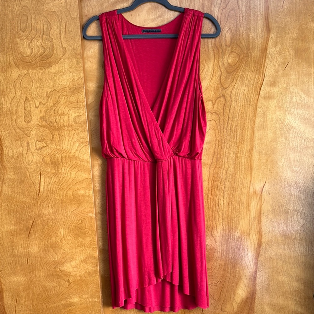 Elegant Red Drape Dress